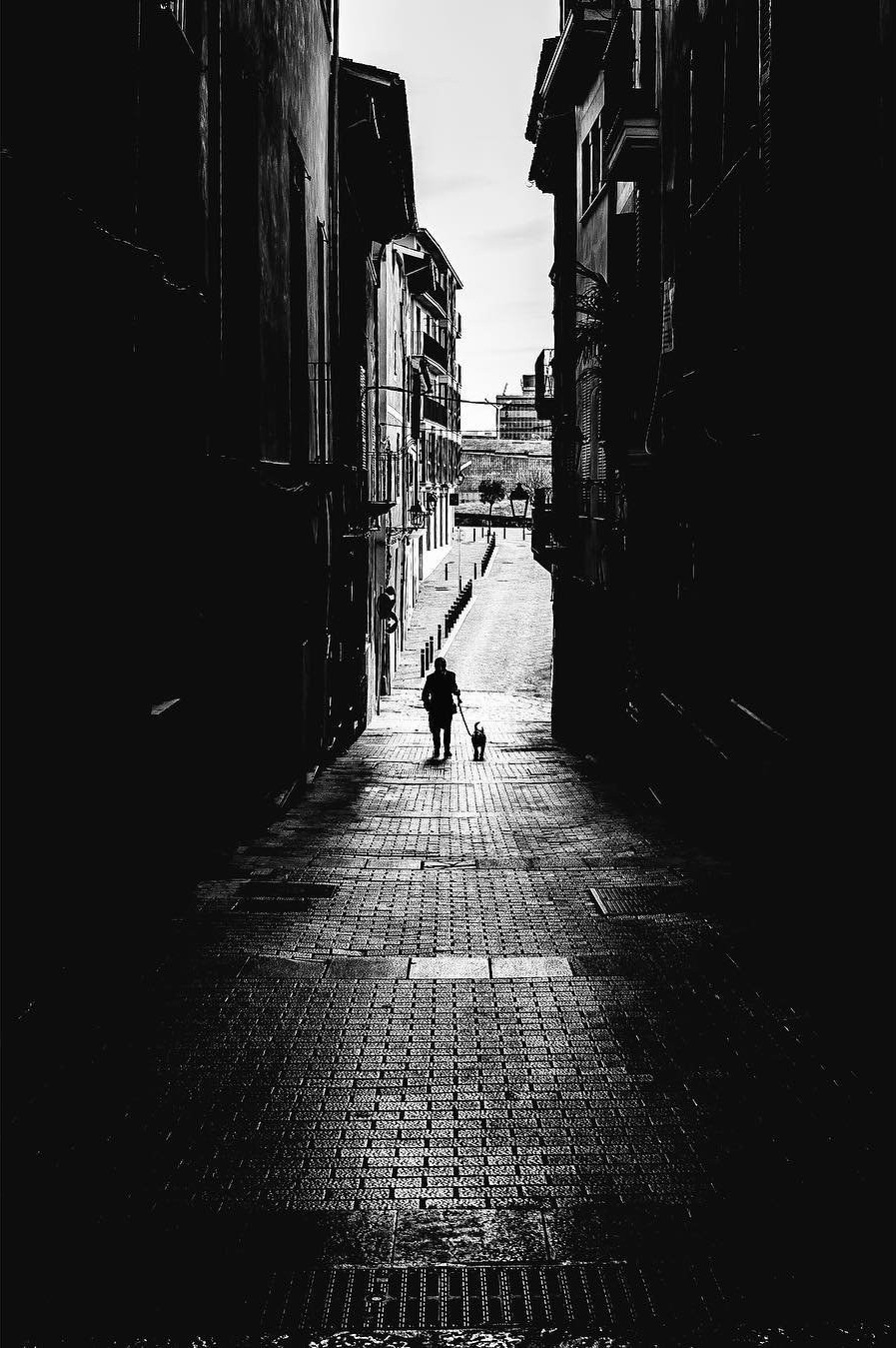 Figure in a narrow Palma street